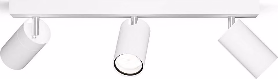 Philips Faretto da soffitto/parete Idris, 3×, Faretto per binario, GU10, 3 lampadine, LED, 220-240 V, Bianco