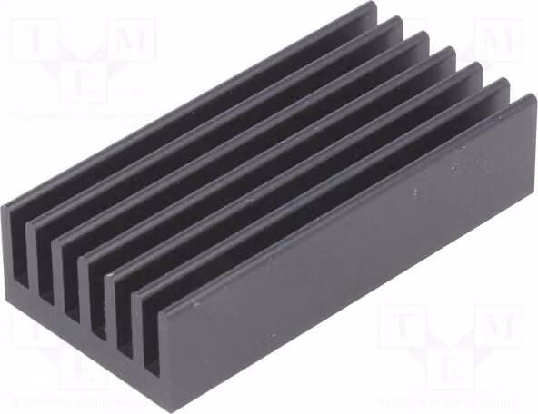 1 radiatore: stampato, lunghezza: 50 mm, colore nero, larghezza: 24,2 mm, con alette, altezza: 12,3 mm, modello SK 551 50 SA, per raffreddamento
