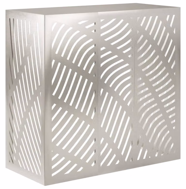 Coperchio per aria condizionata argento 110 x 50 x 105 cm in acciaio inox