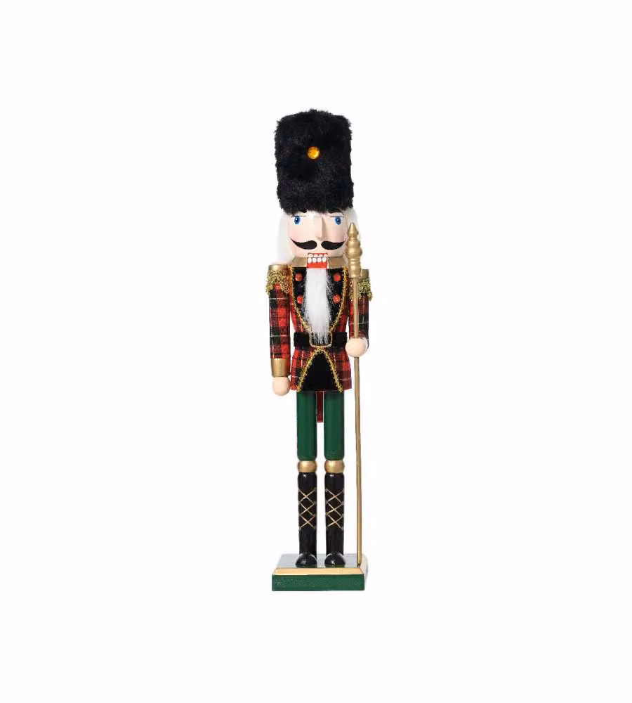 Decoris Schiaccianoci Nero in Legno - Eleganza Natalizia 38cm