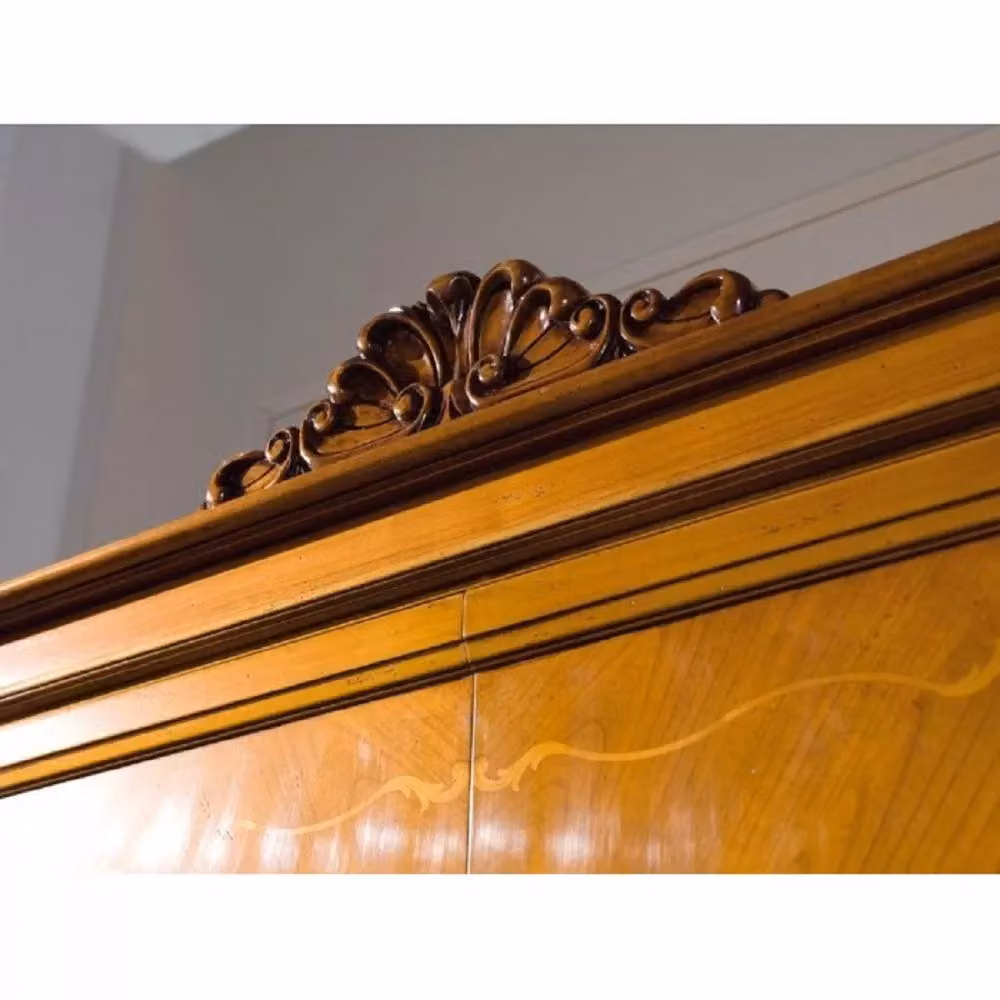 Armadio classico a 2 ante in legno con cassetti integrati Mobili 2G colore marrone L/P/H: 132 x 59 x 202 cm – 5