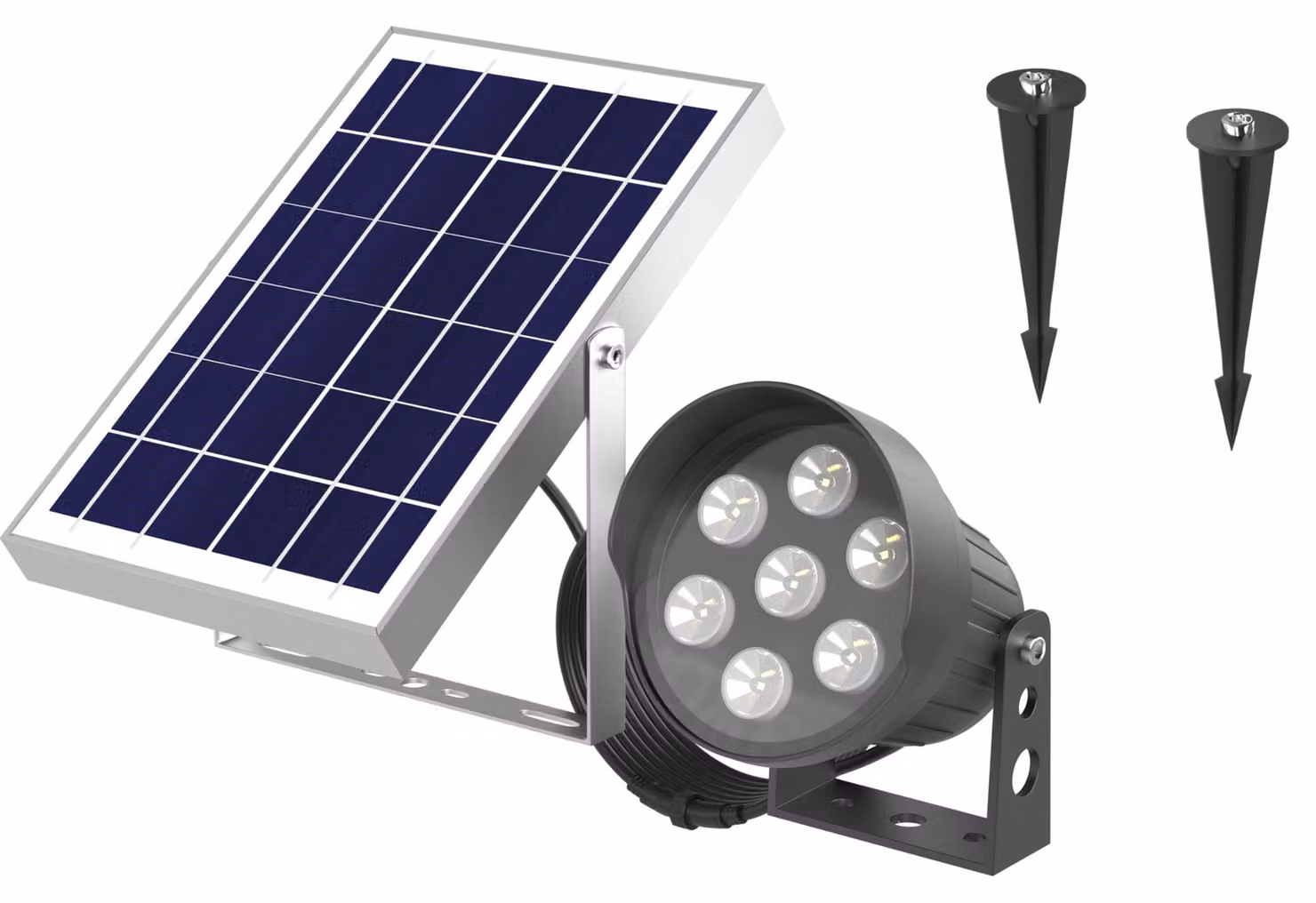 Faro solare a LED per esterni, disponibile in diverse temperature di colore (3000/4000/6500 K), di dimensioni compatte