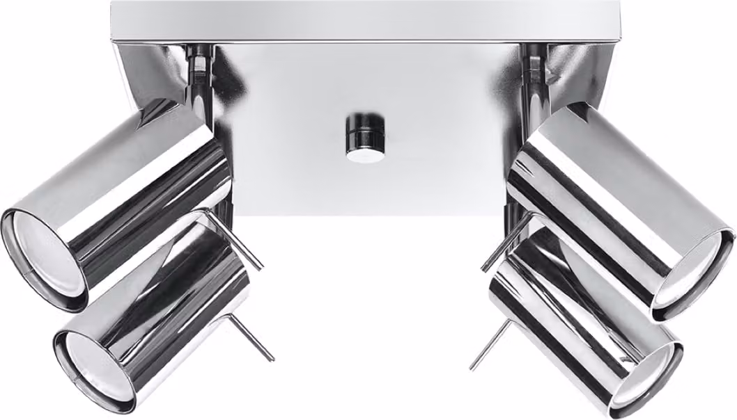 PLAFON MIRAX 4 GU10 cromato, faretto da soffitto Lumilo