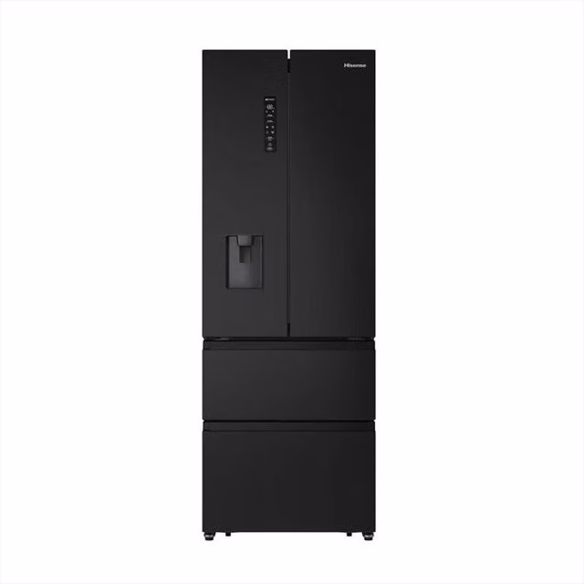 Hisense frigorifero French Door RF632N4WFE1 nero, capacità 485 l, classe energetica E, tecnologia No Frost con Metal Cooling e dispenser di acqua