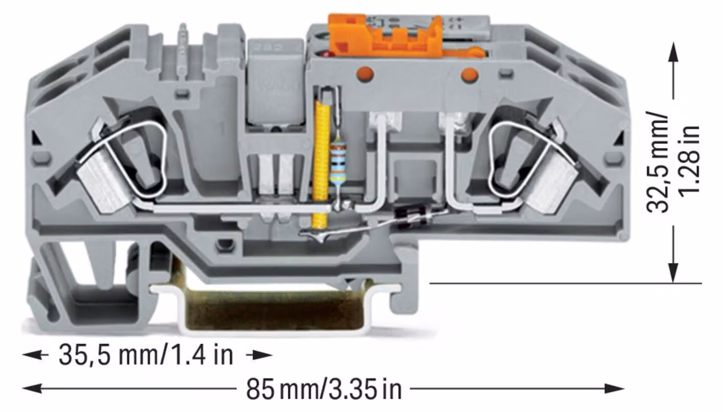 WAGO GmbH & Co. KG Terminale di disconnessione del conduttore di terra 282-640