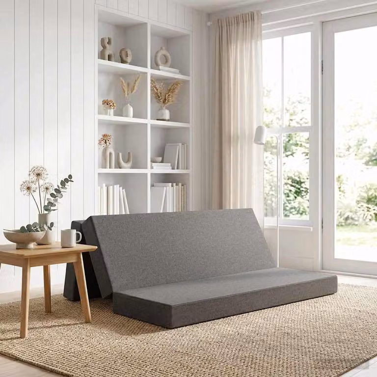 vidaXL Divano Letto Pieghevole Moderno Grigio L: 180 cm, P: 67 cm, H: 45 cm