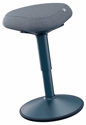Sgabello Active Leitz regolabile con seduta in tessuto blu