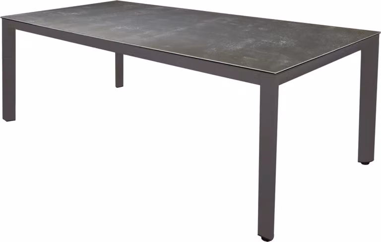 Tavolo - 220x100x74 cm - Alluminio - Vetroceramica smaltata