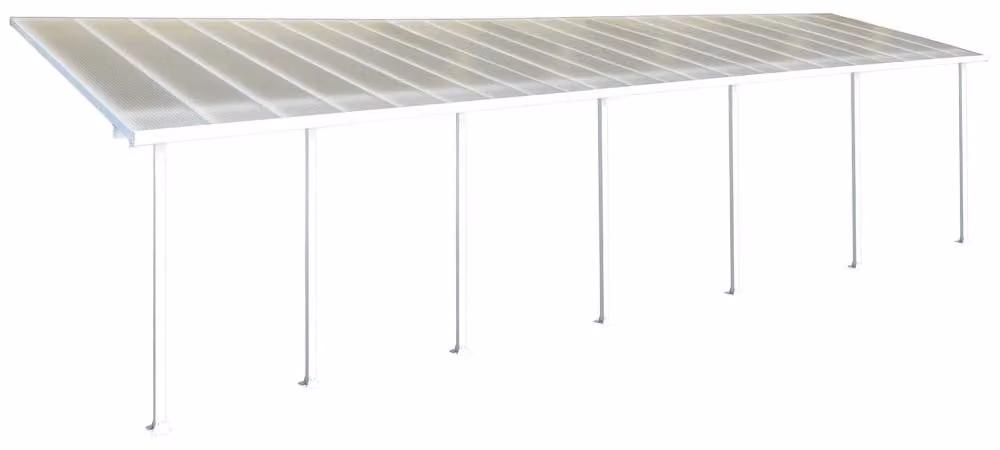 Palram - Canopia: copertura per terrazza in alluminio Feria, bianco, 295x1340x305 cm