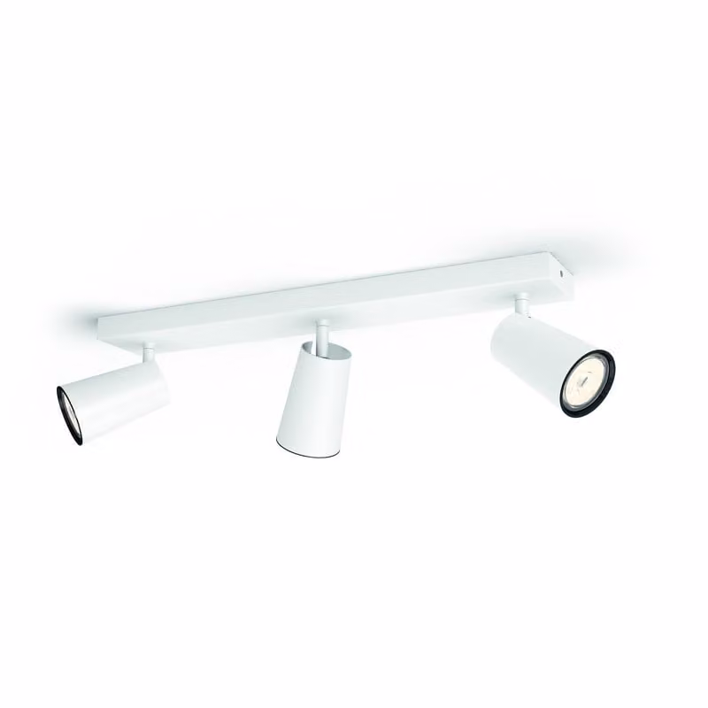 Philips myLiving, plafoniera/applique a faretti Paisley, set di 3, faretti, attacco GU10, 3 lampadine, tecnologia LED, 220-240 V, colore bianco