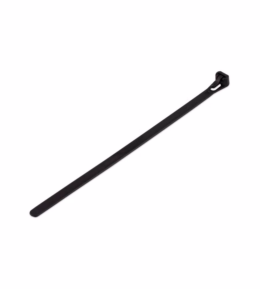 25 Fascette nere riapribili 7,5 x 200 mm