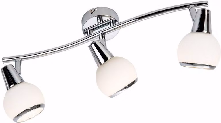 Lampada da soffitto Loris cromata 3xE14x40W in metallo, dimensioni: 14x45x12 cm, IP20, Reality