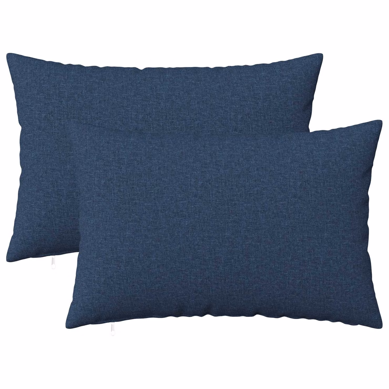 Set di 2 cuscini vidaXL HEERLEN blu in tessuto con rivestimento lavabile e rimovibile L: 50 cm, P: 30 cm, H: 30 cm