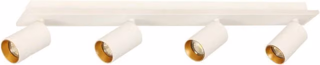 Plafoniera Parma Light Prestige bianca e oro in metallo con 4 faretti GU10 LED orientabili – 1