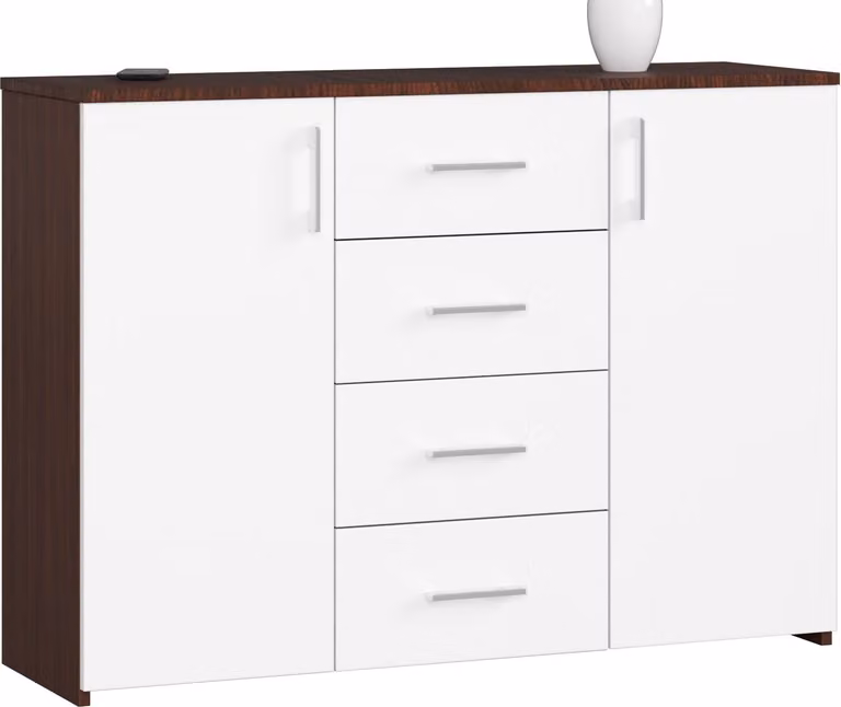 Akord Credenza Wenge/Bianco 110X35X80 Cm