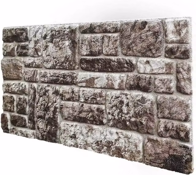 Signorbit Pannelli in Finta Pietra ONTARIO Stone in EPS Resinato Grigio, Confezione da 10 pezzi (5 MQ), L: 100 cm, P: 50 cm, Spessore: 2 cm