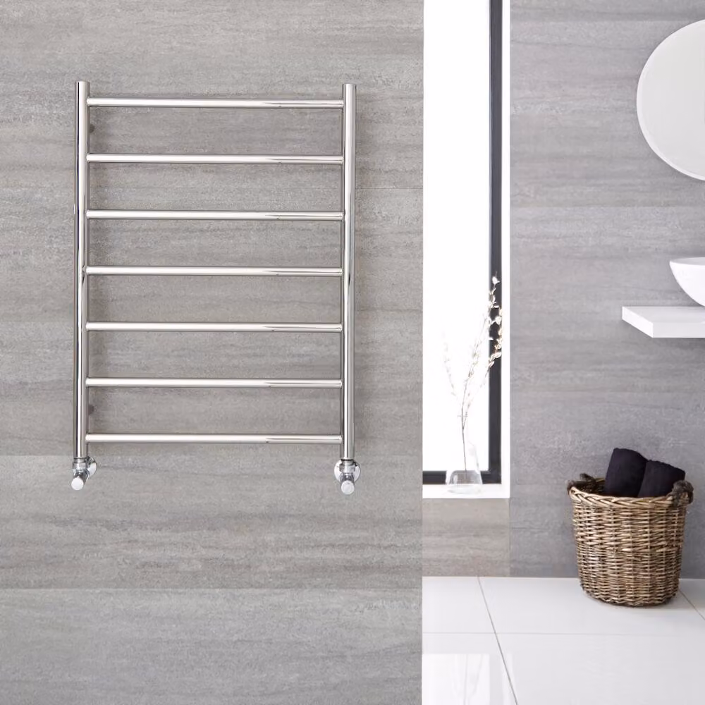Scaldasalviette Termoarredo Bagno a Scaletta - Acciaio Inossidabile Cromato - 600 x 800mm - 200 Watt - Quo