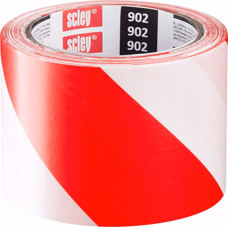 Nastro barriera non adesivo 100m x 8cm, rosso-bianco, resistente alle intemperie, versatile, facile da installare