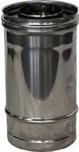 Tubo in acciaio inox a doppia parete C Line Air con isolamento, colore argento, L 100 cm