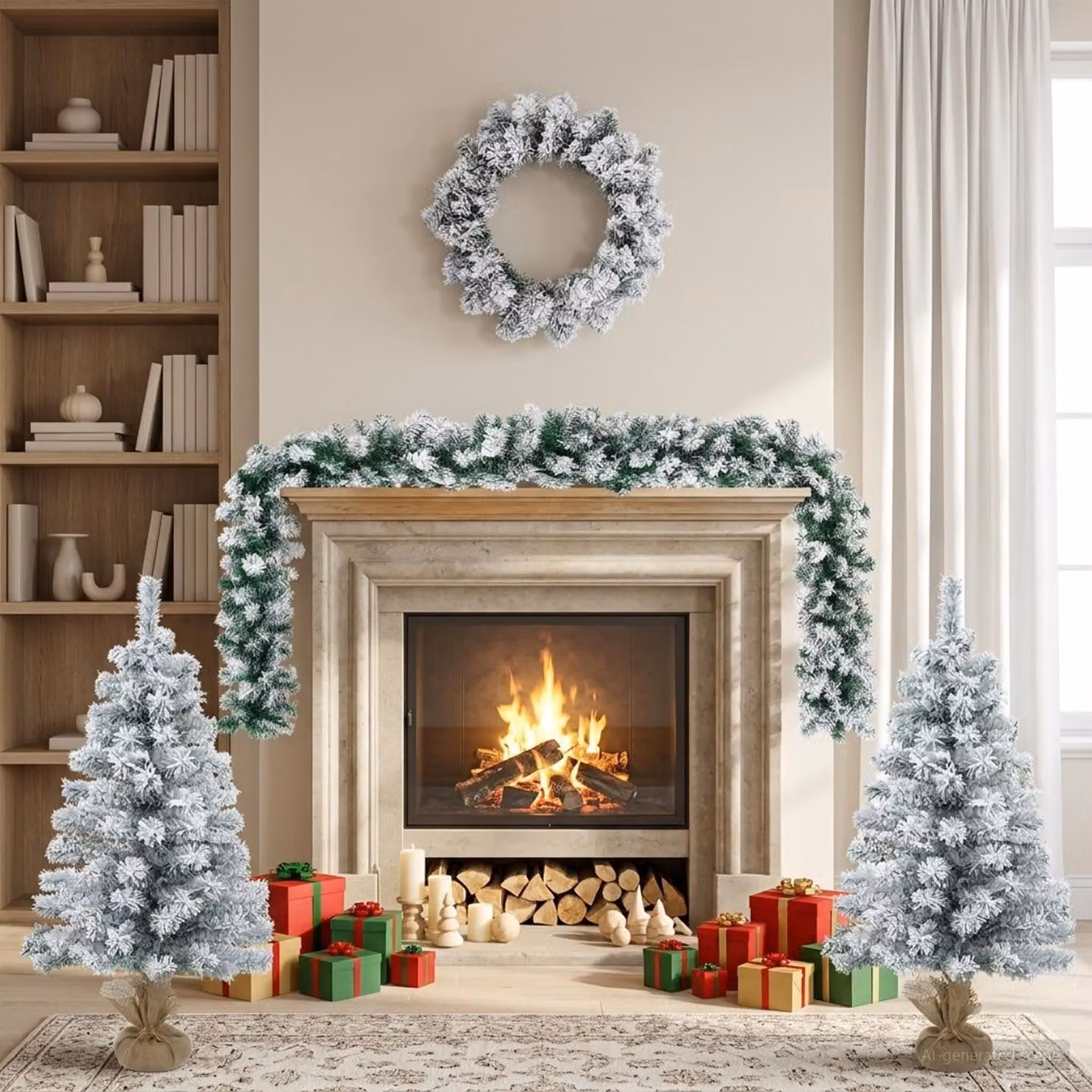 Albero di Natale in miniatura, 90 cm, PVC, bianco