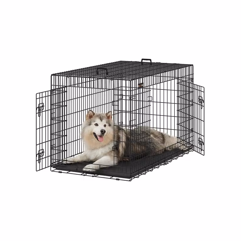 Gabbia per Animali Pieghevole, Nero / 136 x 79 x 87 cm