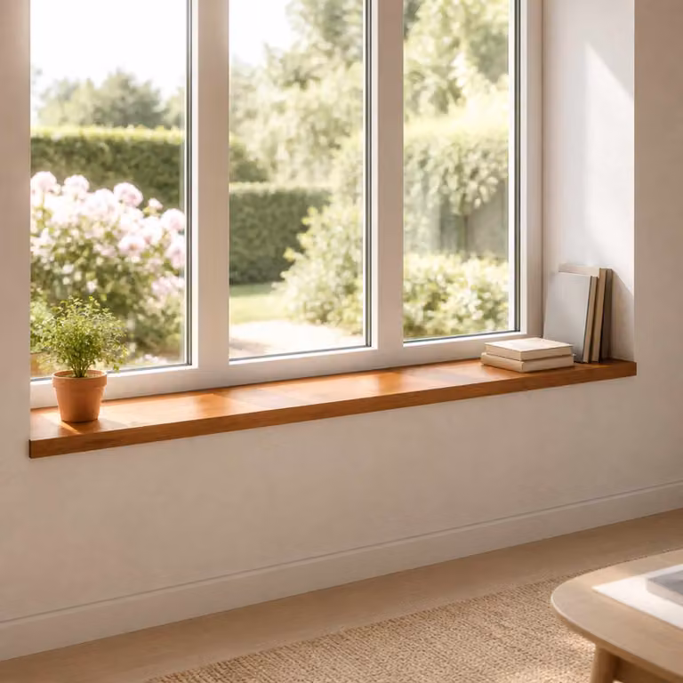 Set di 2 soglie per finestre vidaXL in pietra naturale, colore marrone, L 110 cm x P 25 cm x H 2 cm