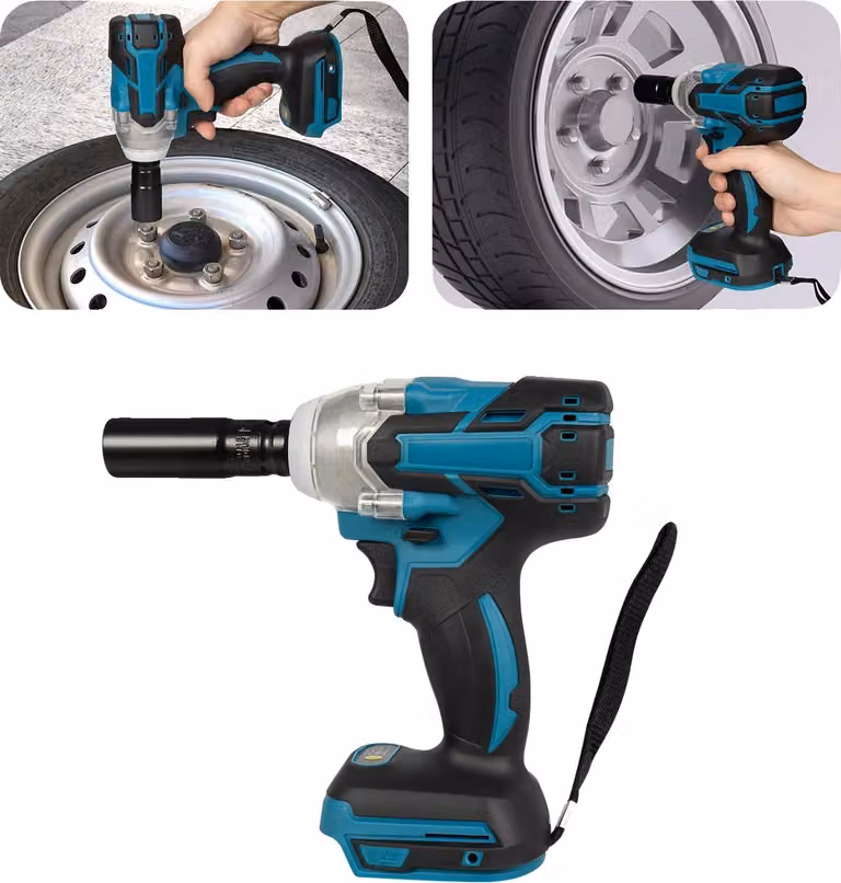 Avvitatore a impulsi elettrico, Coppia massima 320 Nm, Velocità minima 0-4000 giri/min, Albero di trasmissione 1/2 pollice, Motore senza spazzole, Peso 1,82 kg