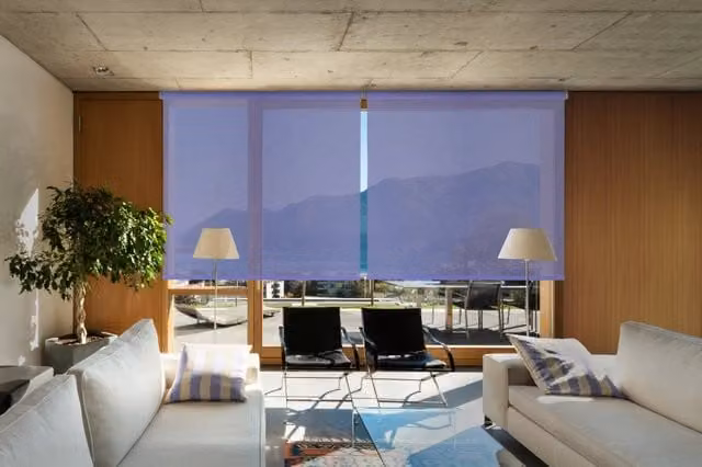 Tenda a rullo Screen 10% Grado di apertura argento e azzurro 180 x 250 cm - Made in Europe - 5 anni di garanzia