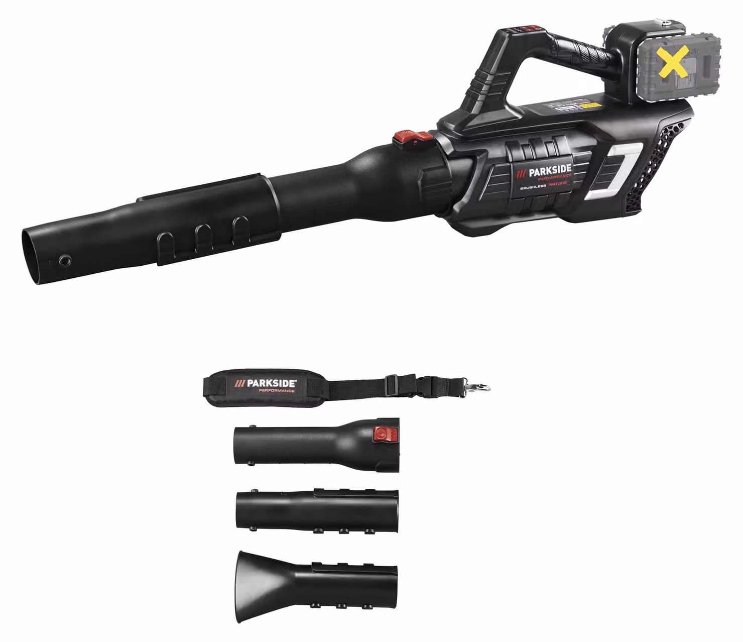 PARKSIDE PERFORMANCE® Soffiatore a turbina a batteria da 40 V, modello »PPATLB 40 A1«, senza batteria - senza caricabatterie