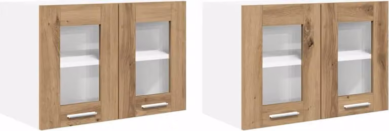 Armadio pensile Riga 2 pcs Rovere artigianale 60 x 31 x 40 cm