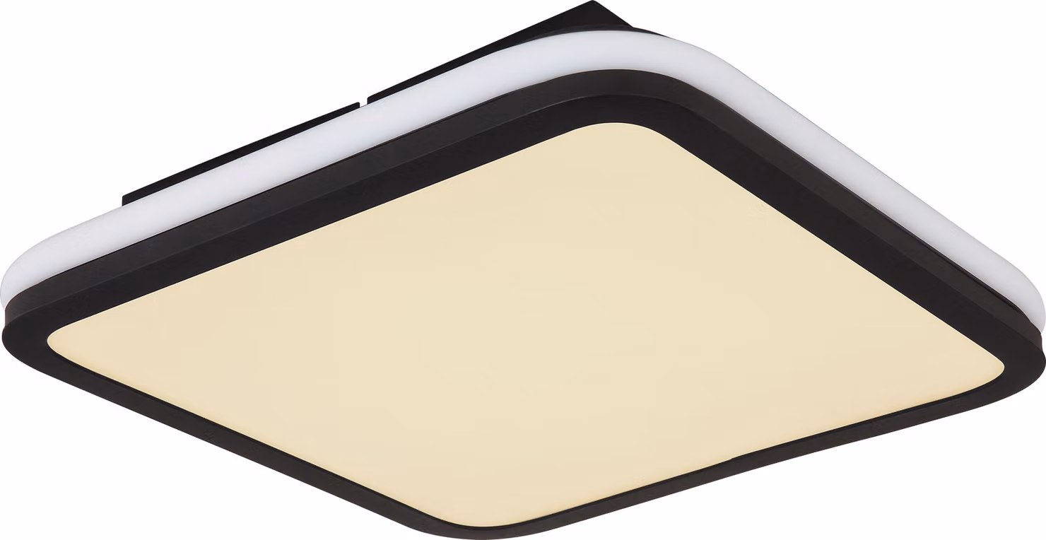 Globo Lighting plafoniera in metallo nero opaco, LED