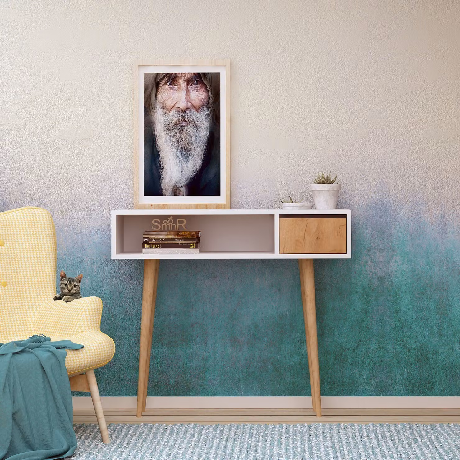 Skye Decor, Kiogi, cassettiera, credenza, rovere, 100 x 94 x 30 cm