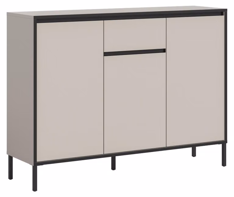 xonox.home Cassettiera Tron L/A/D: 136x101x38 cm in riproduzione cashmere e nero