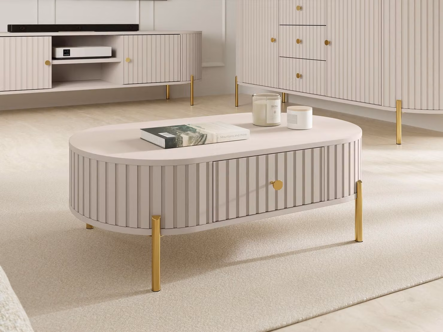 Tavolino TAZEVEL - beige sabbia