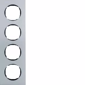 Berker 10142674 Cornice quadrupla, piatta, R.8, alluminio