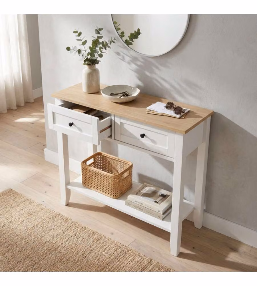 Cosma Aric Mobile in Legno Bianco 80x30x74 cm Fisso Stile Moderno