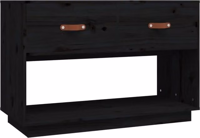 Mobile TV multimediale scaffale TV credenza mobile TV sala da pranzo soggiorno camera da letto 90 x 40 x 60 cm legno di pino massiccio nero 02_0026360