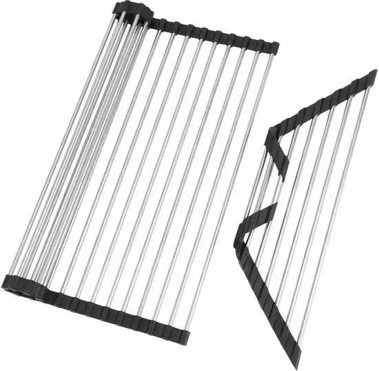 Scaffale a tre ripiani, 43 x 35 cm, pieghevole a forma di triangolo, per 18 contenitori in vetro, acciaio inossidabile, per tazze, frutta e verdura