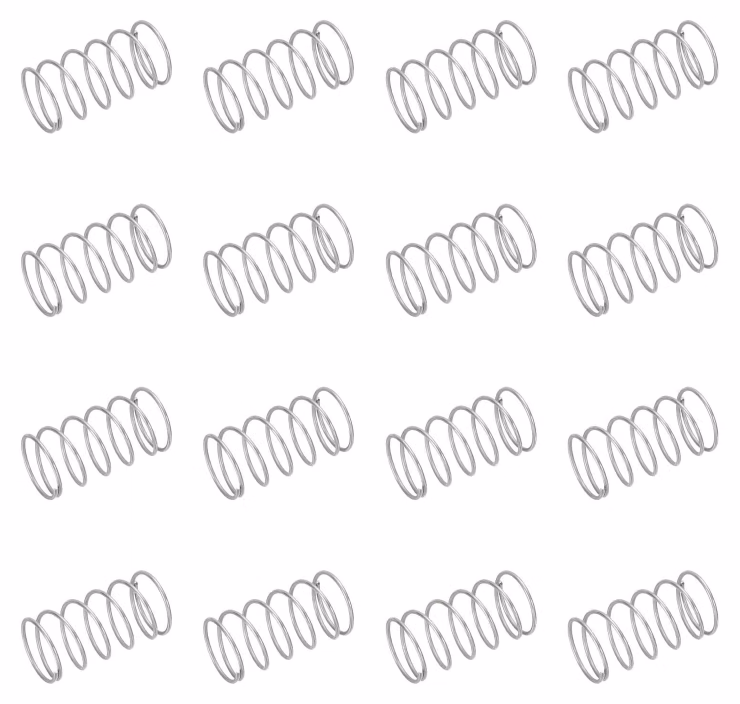 Molle a compression, 50 pezzi, acciaio inossidabile 304, dimensioni 0,8x15x25 mm