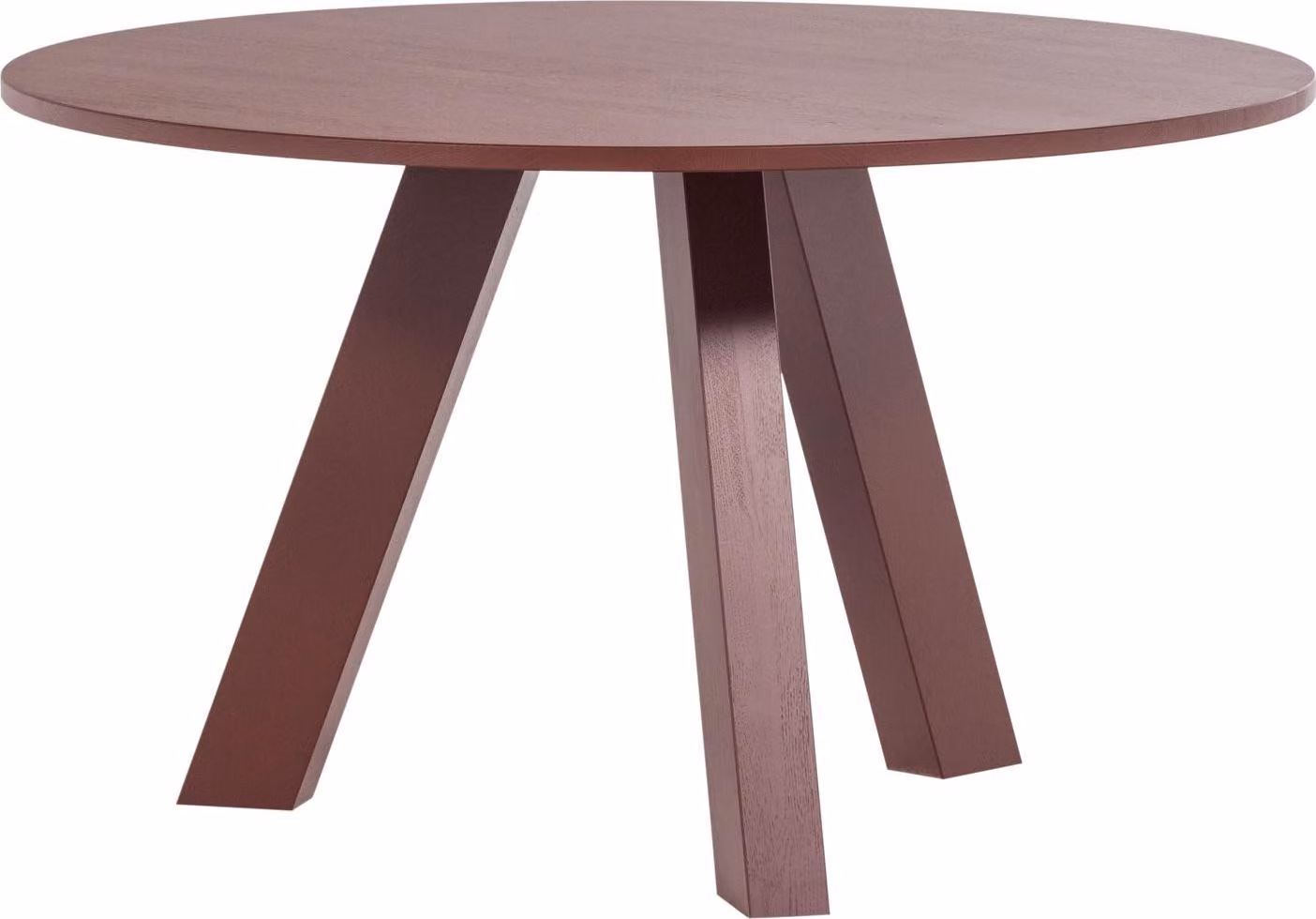Tavolo da pranzo Rhonda Ø129 cm in rovere rosso bordeaux