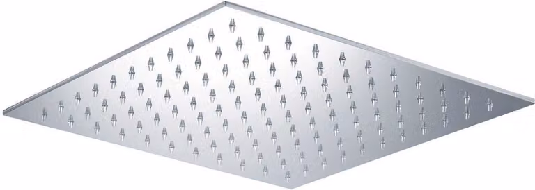 Soffione doccia quadrato 20x20 cm in acciaio inox