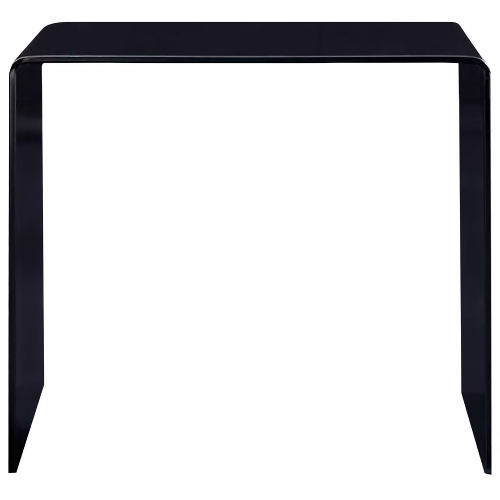 Tavolino nero 50x50x45 cm in vetro temperato