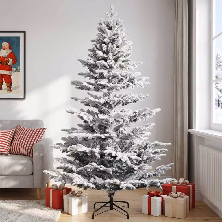 vidaXL Albero di Natale Artificiale con Rami Pieghevoli 210 cm