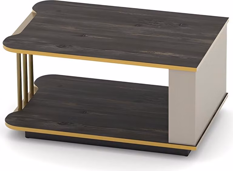 Couchtisch Beistelltisch Arbeitszimmer Tisch Sofatisch mit Regal Büromöbel