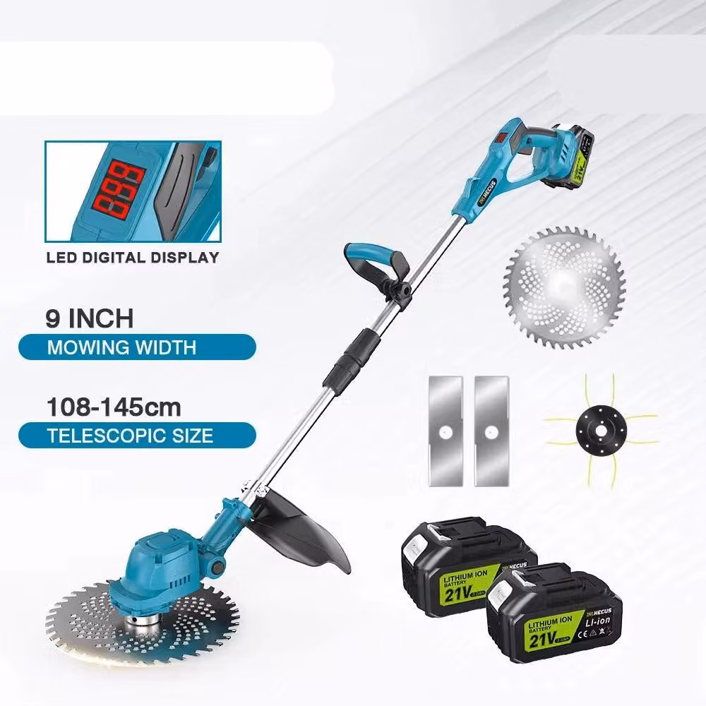 Tagliaerba - Trimmer per erba - Attrezzi da giardino - Coltivatore manuale - Elettrico - 9 pollici - Pieghevole - Senza fili