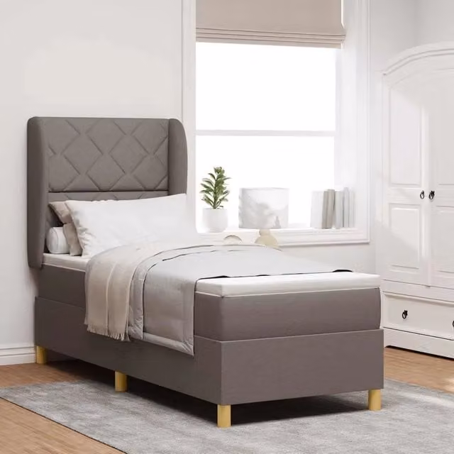 Letto ibrido con testiera Talpa vidaXL in tessuto beige o grigio L: 200 cm, P: 80 cm, H: 140 cm
