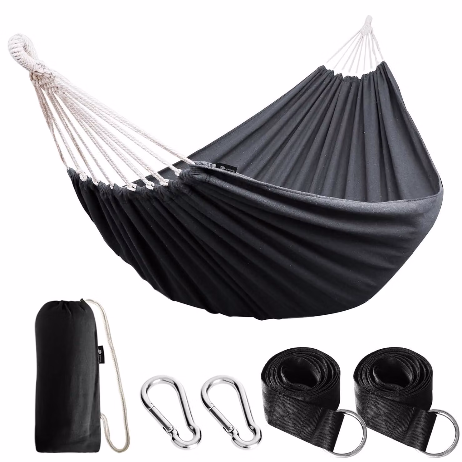 Ampio e comodo lettino da esterno in cotone con cinghie, accessori, portata fino a 200 kg, trasportabile, con borsa da trasporto per terrazza, cortile, giardino