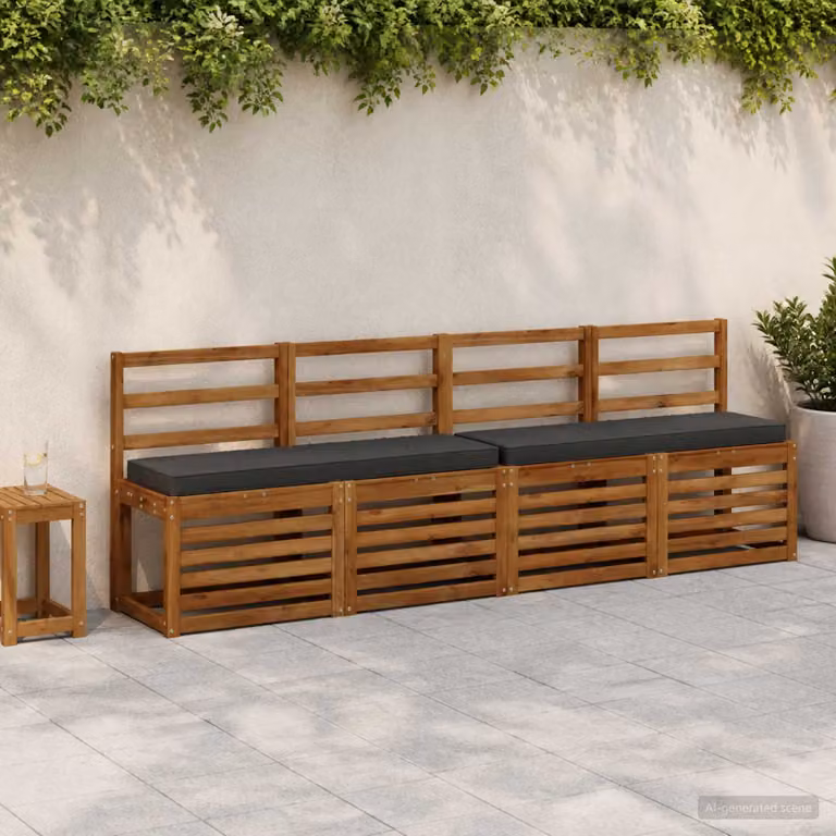 Cuscino per panchina vidaXL VUGHT in poliestere con rivestimento rimovibile e lavabile, colore antracite