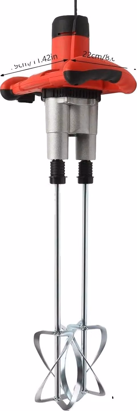 Miscelatore per malta, potenza 1800 W, 6 livelli di velocità, tensione 220 V, capacità di miscelazione 53 cm, peso 7,5 kg