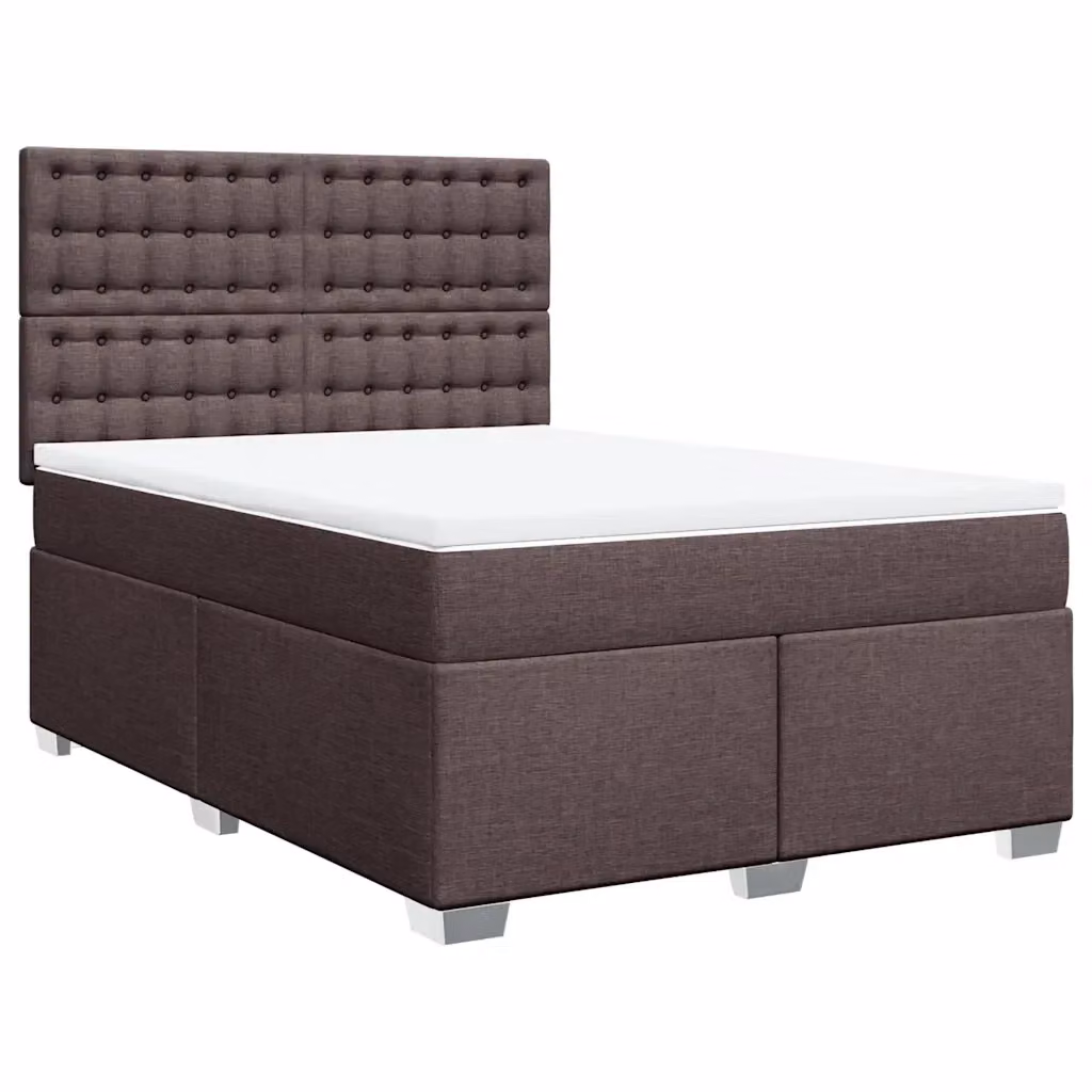 Letto Ibrido con Giroletto a Molle e Materasso vidaXL, Marrone e Bianco, L/P/H: 140 x 190 x 150,5 cm – 2